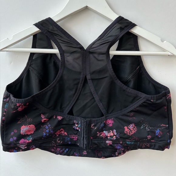 LANE BRYANT / LIVI ACTIVE - Black Floral Print Racer Back Style Sports Bra 18/20 - Picture 3 of 8